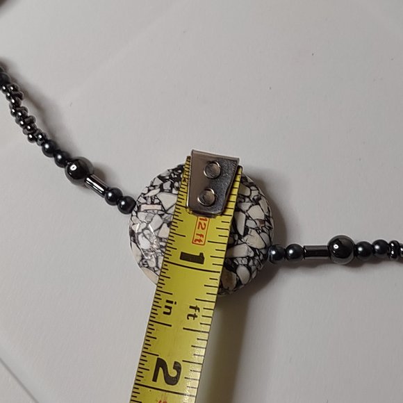 Vintage Pretty Stone And Bead Necklace Adjustable 21 To 22.5 Inches Long - Picture 10 of 11